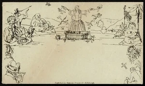 1840 Menzies State 1b Mulready Caricature Fine Unused VERY RARE - Picture 1 of 2