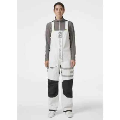 Helly Hansen Womens Ski Snow Sailing Bib / Salt Coastal Silver White / RRP £170