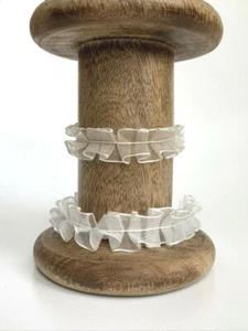 May Arts Sheer Box Pleat Ribbon Nylon Wedding Craft Sewing  - Picture 1 of 4