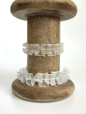 May Arts Sheer Box Pleat Ribbon Nylon Wedding Craft Sewing  - Image 1 of 4