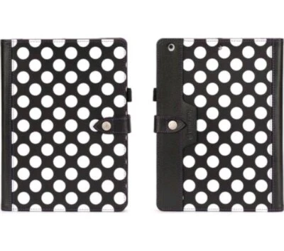 Griffin Back Bay Polka Dot Folio Case for iPad Air Black/White/Purple Interior - Image 1 of 4