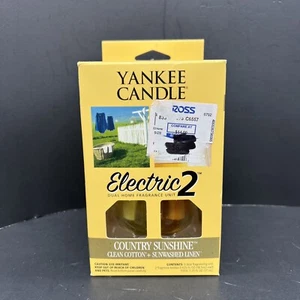 Yankee Candle Electric 2 DUAL Country Sunshine Clean Cotton Sunwashed Linen RARE - Picture 1 of 6