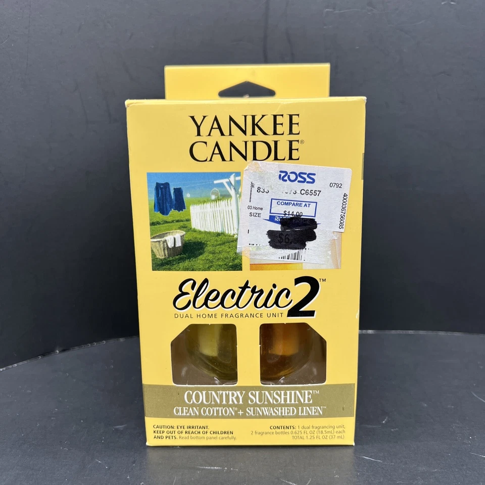 Yankee Candle Electric 2 DUAL Country Sunshine Clean Cotton Sunwashed Linen RARE - Image 1 of 4