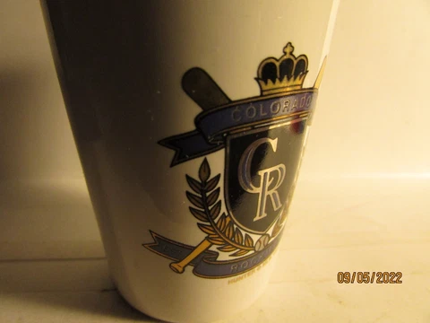 Colorado Rockies - LOGO on White Ceramic Shot Glass, MLB 1998 from a collection Cover