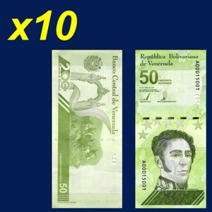 Venezuela 50 Bolivares Digitales 10 Pieces Lot Million Banknotes 2021 UNC - Imagen 1 de 4
