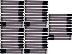50 Klett Kabelbinder 200 x 20 mm schwarz FK Kabelklettband Kabelklett Verschluss - Picture 1 of 9