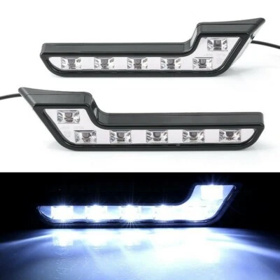 2PCS L Shaped Car 6LED Super White 12V DRL Waterproof Driving Fog Light Lamp - Image 1 of 2