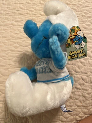 VINTAGE Applause Smurfs HAPPY BIRTHDAY SMURF CHARACTER 10" Plush STUFFED ANIMAL - Image 1 of 4