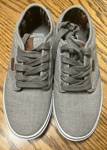 Vans Men’s 7.5 Grey Fashion Sneaker Pattern Inside Leather Accents - Picture 1 of 8