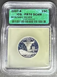 2007-S Silver Proof Montana Quarter ICG PR-70 DCAM, Buy 3 Items, Get $5 Off!! - Picture 1 of 2