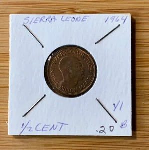1964 Sierra Leone 1/2 cent coin - Picture 1 of 1
