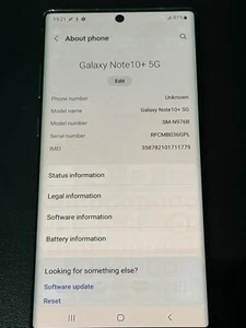 Samsung Galaxy Note 10+ Plus (5G) - 256 GB - Aura Glow (Desbloqueado) - Sombra - Imagen 1 de 5