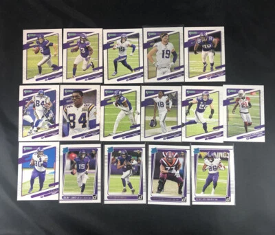 2021 Donruss Minnesota Vikings 16 Card COMPLETE TEAM SET Variation Rated Rookie - Image 1 of 2