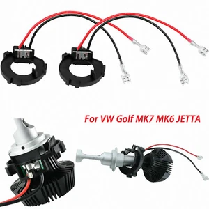H7 LED Headlight Bulb Adapter Holders Socket Base Retainer Clip for VW Golf GTI - Bild 1 von 8