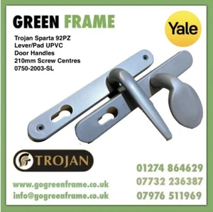 Trojan Sparta 92PZ UPVC Door Handles Lever/Pad 210mm screw centres 0750-2003-SL - Picture 1 of 10