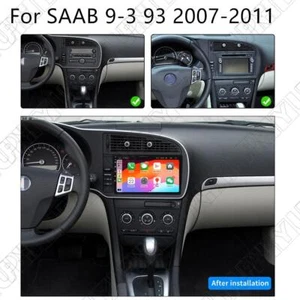 9'' 1G+16GB Android 13 Car Stereo Radio GPS Navigation For SAAB 9-3 93 2007-2011 - Picture 1 of 23