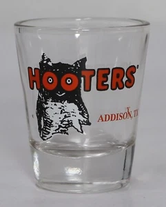 HOOTERS Shot Glass ADDISON, TX - Measures 2 1/4" Tall - Picture 1 of 6