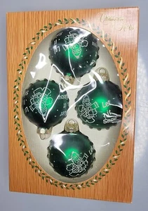 Vtg Christmas By Krebs Glass Ornaments Snowflake Collection Snowman Let it Snow - Picture 1 of 8