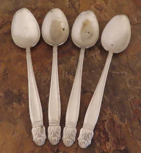 Holmes Edwards Danish Princess Set 4 ovale Suppenlöffel versilbert Besteck Lot D - Bild 1 von 5