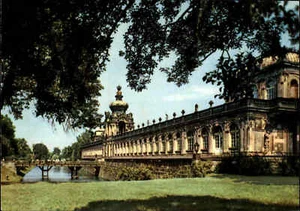 DRESDEN Sachsen Zwinger Knonentor Lang-Galerie DDR Postkarte color ungelaufen - Picture 1 of 2
