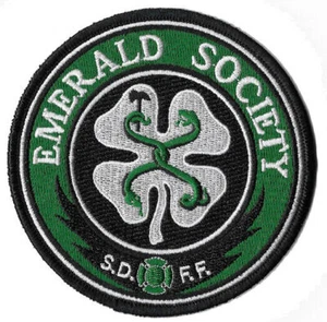 San Diego CA Firefighter's Emerald Society Round Irish NEW Fire Patch - Picture 1 of 1