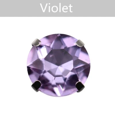 Cuentas artesanales copa garra trasera plana pedrería redondas cristal coser 10 piezas Foto 1 de 4