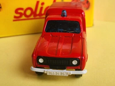 Diecast 1970's 1:43 Solido-France RENAULT 4 FOURGONETTE SAUPEURS PARIS mint/box. - Immagine 1 di 4