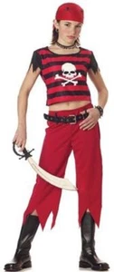 Hip Punk Pirate Buccaneer Kids Halloween Costume - Girls 6-8 Small #7250 - Picture 1 of 5