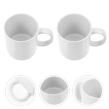 2 Pcs Blank Ceramic Mug Sublimation Espresso Glass Shot Household