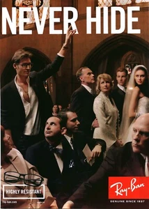 2013 PRINT AD - RAY BAN NEVER HIDE GLASSES AD - HIGH RESISTANT - RX7018 AD - Bild 1 von 1