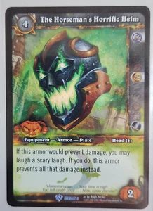 World of Warcraft TCG Card The Horseman's Horrific Helm Foil WoW #5 Promo - Picture 1 of 3