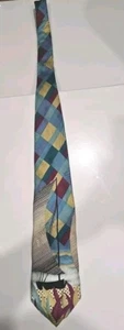 Mario Valentino Men's Silk Necktie Made in Italy 100% Silk Sailboat  - Picture 1 of 9