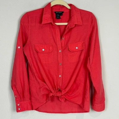 Camisa Convertible Max Edition Corbata Frontal Abotonada Mezcla de Lino Manga S Foto 1 de 4