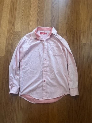 IZOD Shirt Mens Large Business Casual Pocket Button Down Pink Long Sleeve - Image 1 of 4
