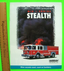 ca 1998 SAULSBURY FIRE TRUCK DLX 12-pg COLOR CATALOG Brochure PUMPER Xlnt++ - Picture 1 of 8
