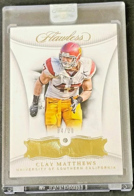 2018 Flawless Collegiate Clay Matthews USC Encased Sealed Diamond #4/20! TROJANS - Image 1 of 2