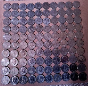 HUGE Bulk Lot of 100 Circulated 1976 Kennedy Bicentennial Half Dollars - $50 FV - Picture 1 of 1