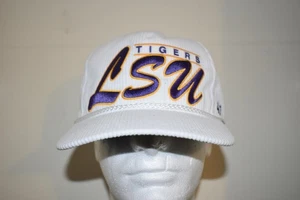 LSU Tigers '47 Gridiron Double Header Hitch Adjustable Hat White Corduroy NWT - Picture 1 of 5