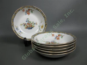 6 Theodore Haviland Montreux Mongolia Berry Fruit Dessert Bowls Limoges Dish Set - Picture 1 of 7