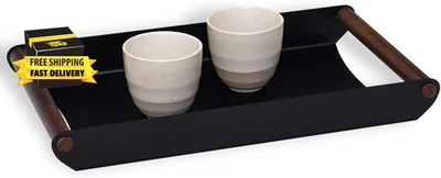 Linea Serving Tray for Coffee and Tea 15.7 X 9.0 Inches – Steel Style, Decorativ - Image 1 of 4