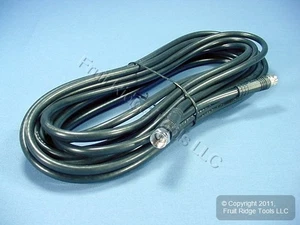 Leviton Black 25 Ft Coaxial Video Cable F-Type 75-Ohm RG59 C5851-25E - Afbeelding 1 van 5