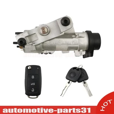 Se adapta a VW 02-10 Escarabajo Conjunto de cilindro de bloqueo de encendido con carcasas de llave 4B0905851P Foto 1 de 4