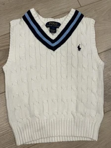 Boys Ralph Lauren White Vest Pullover - Picture 1 of 3