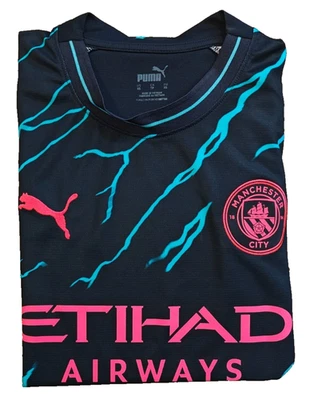 Camiseta pulóver de fútbol Puma Manchester City para hombre Etihad Airways talla XS Foto 1 de 4