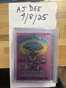 2015 Topps Garbage Pail Kids lata 80. Owijka Sztuka Metalowe karty.  15 kart. #06/99. - Zdjęcie 1 z 8