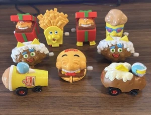 Juego de 9 juguetes de comida para niños Wendy's WACKY WIND-UPS de colección 1991 - Imagen 1 de 10