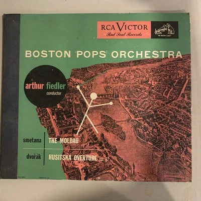 Arthur Fiedler, 78 rpm Album(3), V+, The Moldau/Husitska Overture, DM-1210 - Image 1 of 4