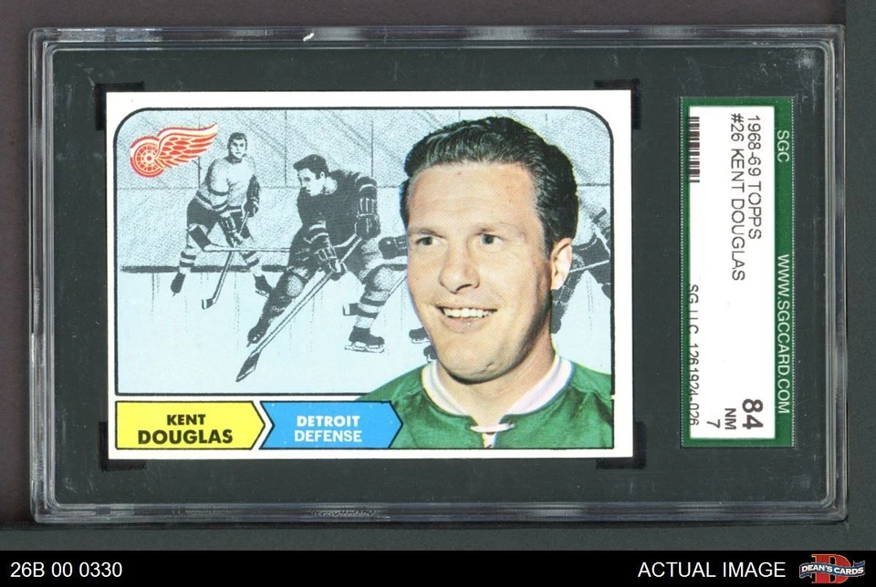 1968 Topps #26 Kent Douglas Red Wings SGC 7 - NM - Image 1 of 1