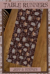 Coffee Time, Table Runner Decoration Birthday Party, Wedding, Kitchen Table - Picture 1 of 2