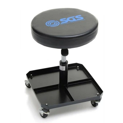 SGS Mechanics Seat On Wheels Adjustable Height Stool with Tool Tray, 400mm-520mm - Image 1 of 2